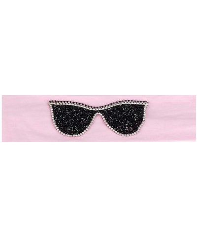 Sunglasses Headb s Elastic Stretch Headb Rhinestones Hair B - Black Pink - C718T056Z2O $30.09 Wrap