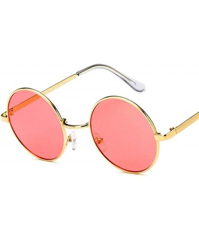 Fashion Vintage Sunglasses Luxury Glasses - Gold Red - CY198G9OUYY $11.57 Round