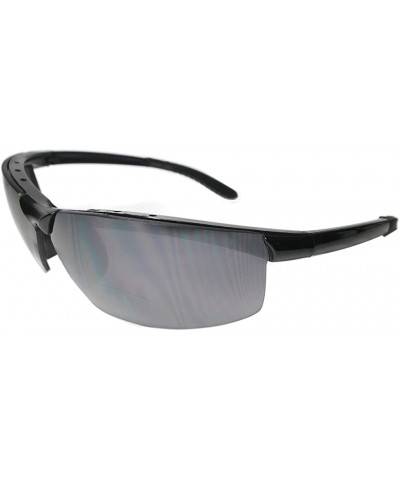 Bifocal Safety Glasses Half Rim UV400 Magnifying Reading Eyewear - Black - C7183QWRRIS $5.00 Rectangular