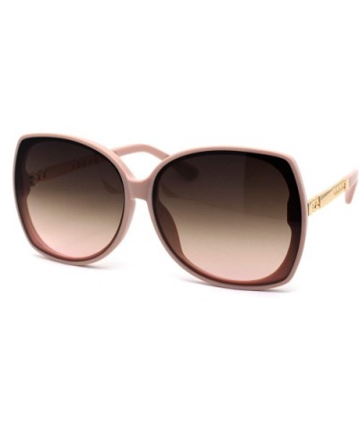 Womens Metal Chain Arm Diva Chic Butterfly Sunglasses - Pink Gold Brown - CI194KST0E7 $8.57 Butterfly