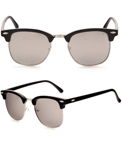 Polarized Semi Rimless Sunglasses Women/Men Polarized UV400 Classic - CQ1906U8DY9 $11.72 Semi-rimless