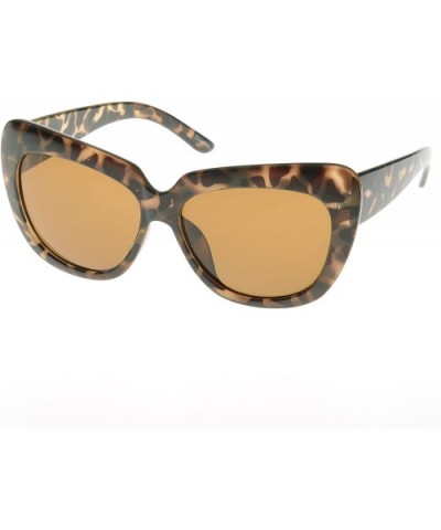 'Blair' Cat eye Fashion Sunglasses - Leopard-brown - CX11O10G4YN $5.06 Wayfarer