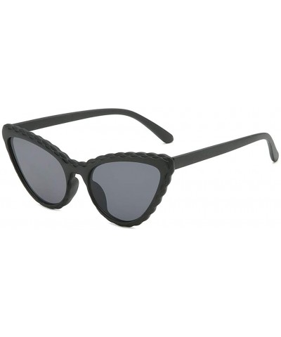 Women's Fashion Cat Eye Sunglasses Vintage Stripe Personality Shade Glasses - A - C018TQTQIMN $8.43 Rimless