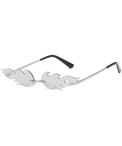 Fashion Punk Style Irregular Shape Sunglasses Unisex Personality Glasses Vintage Metal Sunglasses - B - C0196HE72A6 $6.70 Wrap
