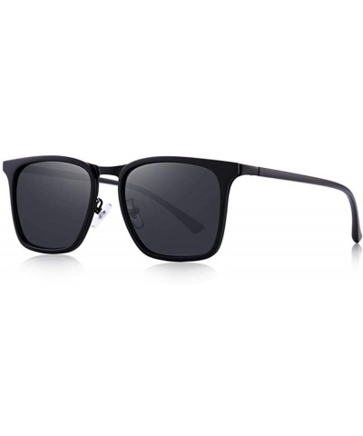DESIGN Men Square Polarized Sunglasses For Driving Outdoor Sports C01 Black - C03 Matte Black - CY18XE9MN35 $13.34 Sport