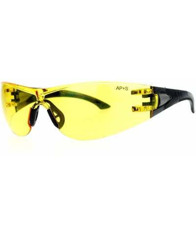 Shatter Proof AP+S Mens Safety Glasses - Yellow Black - CK120QNBTN9 $6.79 Wrap