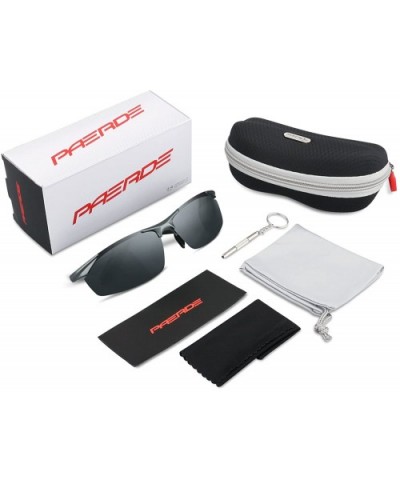 Men's Polarized Sports Sunglasses for men Driving Cycling Fishing Golf Running Metal Frame Sun Glasses - CQ1920YT4Z9 $9.77 Wa...