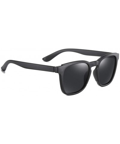 Square Sunglasses Men Polarized Driving Frame Travel Fishing Sunglasses Male - C1black - CE194NA07K3 $25.12 Square
