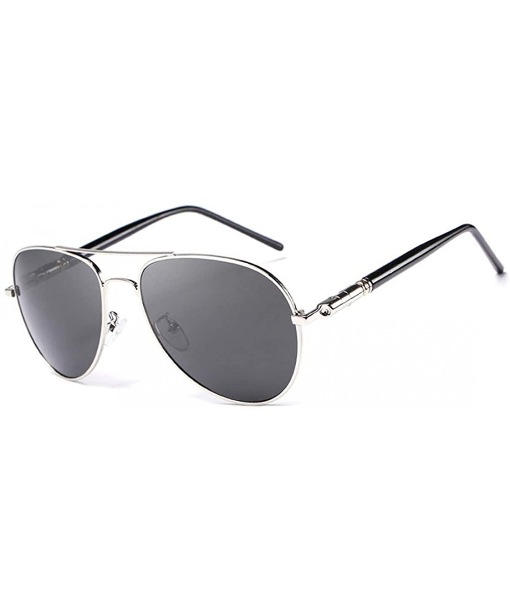 Men Women Fashion Aviator Polarized Sunglasses Vintage with Oversized Frame for Sport Driving Fishing - Silver - CO18YNNMT0D ...