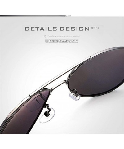 Men Women Fashion Aviator Polarized Sunglasses Vintage with Oversized Frame for Sport Driving Fishing - Silver - CO18YNNMT0D ...