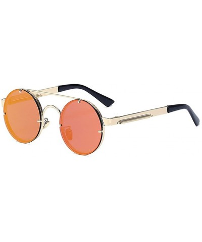 Steam Punk Sunglasses Retro Round Sunglasses - C4 - C8183QW8M4H $22.78 Oval