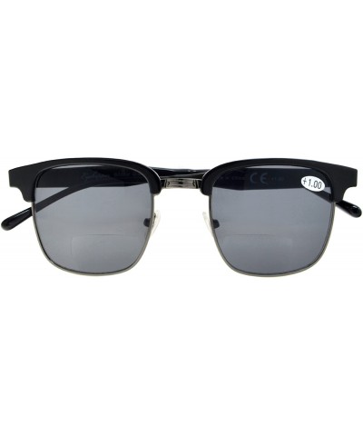 Womens Bifocal Sunglasses Semi-Rimless Grey Lens - Grey - C7180LSKTYQ $7.99 Semi-rimless