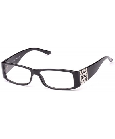 Thick Frame Nerd Cosplay Plastic Fashion Glasses - 1812 Black - CD117Q3H17V $6.68 Oversized
