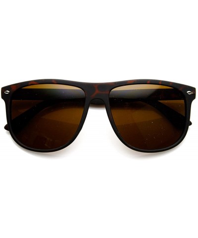 Rubber Finish Modified Horn Rimmed Sunglasses (Matte Tortoise) - C511E4DXJ5J $6.97 Wayfarer