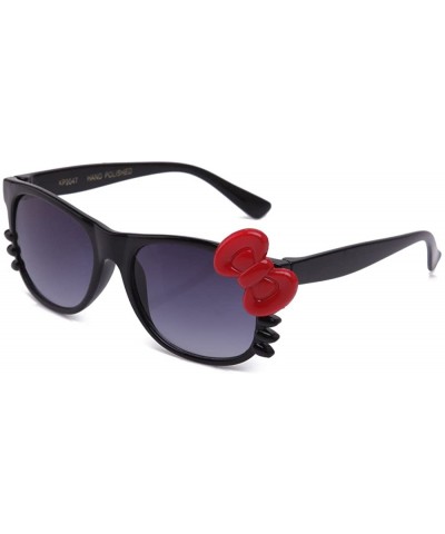 Plastic Kitty Whiskers & Bow Fashion Sunglasses - Black/Red - CD11F1WLAOD $8.25 Square