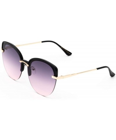 Denver Cat Eye Semi-Rimless Sunglasses - 2 - CW1965EW6RR $11.94 Semi-rimless
