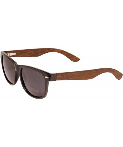 Wooden Eco Polarized Sunglasses -Wayfarer - Black - C418GKOUTLM $31.66 Semi-rimless