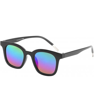 Unisex Classic Polarized Sunglasses Mirrored Lens Lightweight Oversized Frame Glasses - Hot Pink - CB18STWN5Z8 $4.24 Wrap