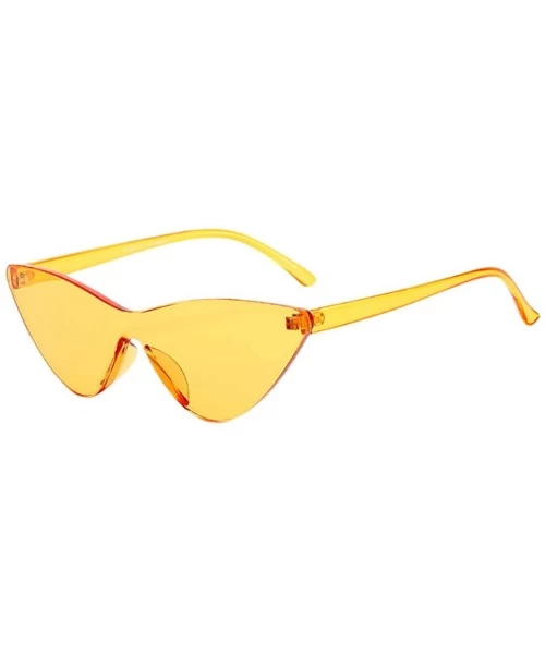Sunglasses for Women Cat Eye Sunglasses Vintage Sunglasses Retro Oversized Glasses Eyewear Rimless Sunglasses - C318QR6SDLT $...