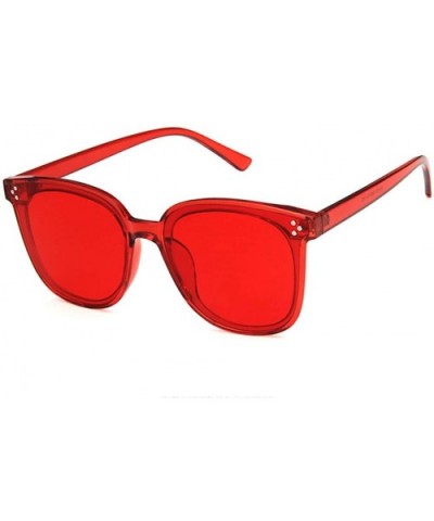 Unisex Sunglasses Fashion Bright Black Grey Drive Holiday Square Non-Polarized UV400 - Red - C918RLSW38G $7.33 Square