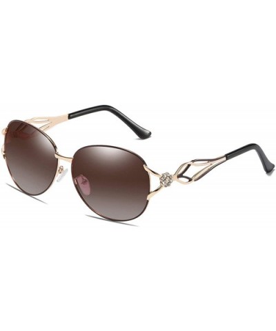 Women Polarized Sunglasses UV400 Protection Ladies Fashion Stylish Eyewear - Brown - CF18OZ6WKYK $23.88 Rimless
