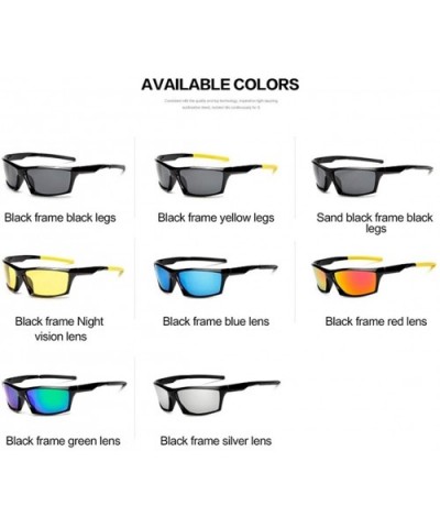 Men Polarized Goggles Sunglasses Rectangle Men Sport Outdoor Sunglass Mens Glasses UV400 Driving Glasses - C9199OHWCXN $7.31 ...