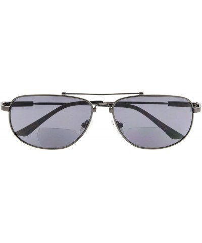 Memory Bifocal Sunglasses Flexible SUNSHINE READERS For Men And Women - Gunmetal-grey-lens - CK18N9QX2IS $7.44 Wayfarer