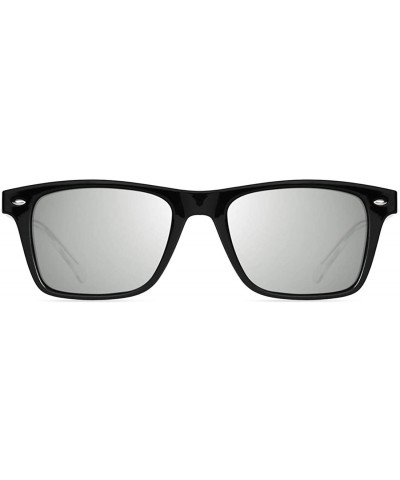 Square Polarized Sunglasses Vintage Sun Glasses For Women Men 100% UV Protection - Silver - CY18X7EI2AE $11.33 Semi-rimless