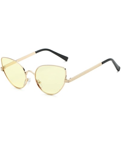 Sunglasses Oval Shades Polarized Goggles Glasses Eyewear - Yellow - C718QQOAXOL $6.66 Goggle