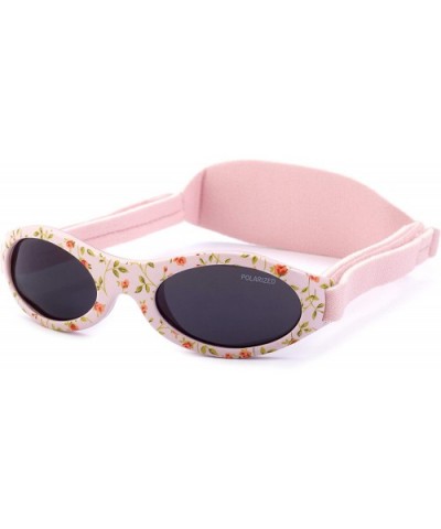 PREMIUM Sunglasses Baby 0-2 year Polarized UV Protection Adjustable Band - 01 Pink Flowers Ki30304 - CU17XXC5XXH $14.77 Shield
