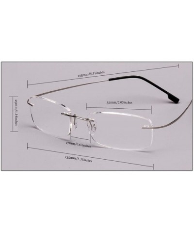 Memory Titanium Frameless Lightweight Reading Glasses Hingeless Flexibled Frames for Mens Womens - Purple - CR18QSLSR65 $6.79...