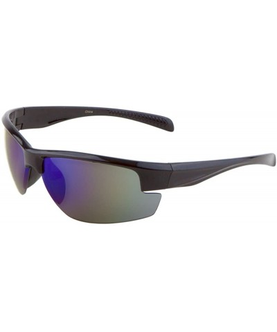 Men Sport Sunglasses Anti Glare Lens Wrap Around Frame (Sport-Purple - 78mm) - C417Z60ZO69 $7.84 Wayfarer