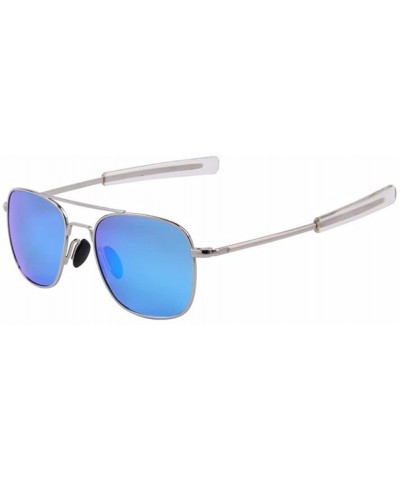 Men Fashion Polarized Driving Sunglasses Alloy Frame - Blue - CX17YA4S5I3 $8.78 Semi-rimless
