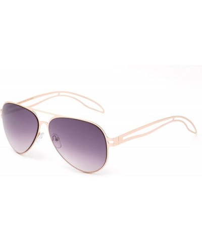 Loyolita" - Oversized Fashion Sunglasses in Aviator Design for Men and Women - Gold/Purple - CS12MCS6LQV $8.26 Aviator