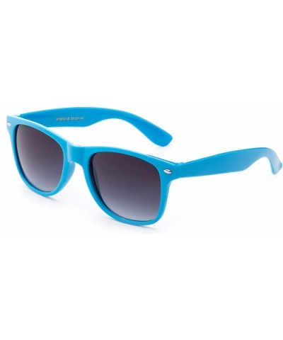 Sunglasses with Pouch Classic 80's Retro Vintage Design UV Protection Sunglasses - Sky Blue/Gradient - CM18D5WO70C $5.36 Sport