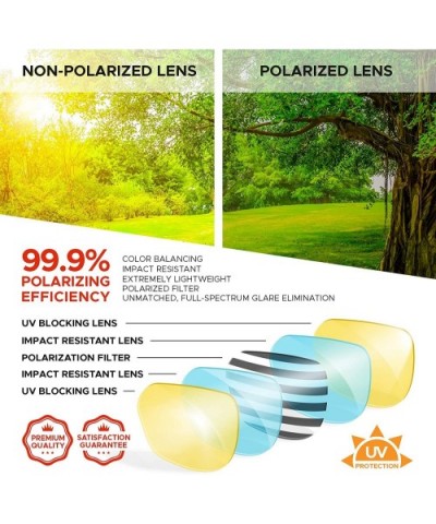 Polarized Flat Top Square Men Sunglasses - Matte Black Frame / Black Lens - CH18N76O3HW $16.34 Wayfarer