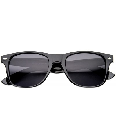 TR-90 Shatterproof Horn Rimmed Classic Sunglasses (Polarized Lens) - Shiny-black Smoke (Polarized) - CG11YLSCHY1 $11.57 Wayfarer