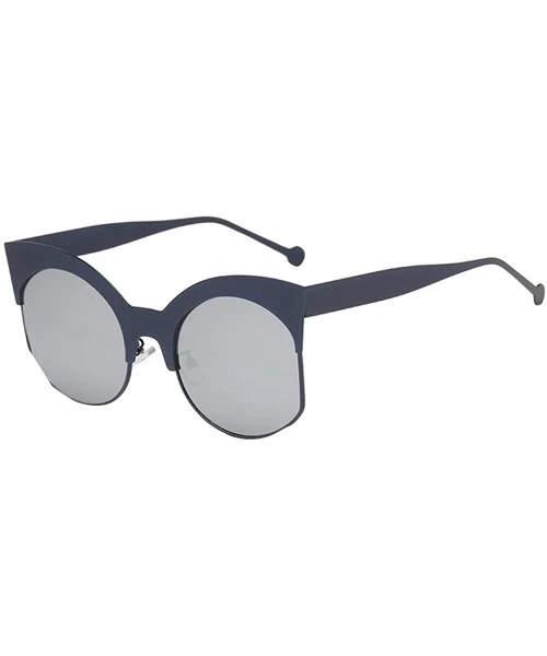 Womens Man Irregular Round-shaped Rapper Sunglasses Vintage Retro Style Eyewear for Men Women - D - CJ196IY2KO0 $5.30 Semi-ri...