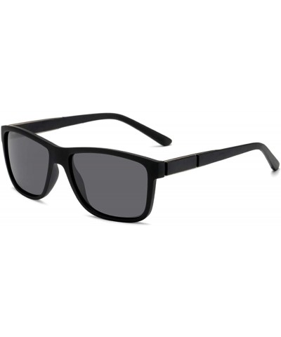 Polarized Lens Vintage Square Frame Driving Cycling Sunglasses For Men Women - Black - C318YH5IRZM $16.68 Semi-rimless