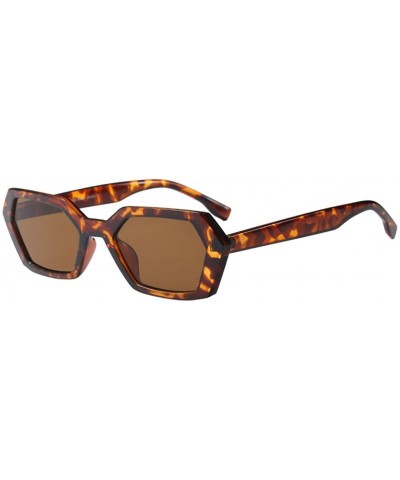 Personality Style Irregular Shape Retro Sunglasses Men Women UV Protection - Brown - CK18G7ZK33I $7.67 Wayfarer