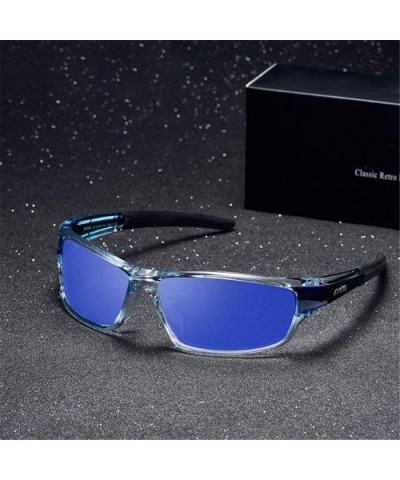 Sunglasses Men's Polarized Driving Sports Sun Glasses for Men Women Square Color Mirror Luxury Designer Oculos - CO18Y27GUNT ...