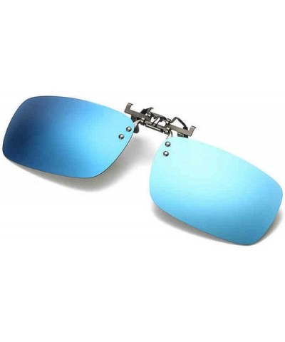 Fashion Clip-on Flip-up Polarized Driving Fishing Rectangular Sunglasses - C4 - CU18TINST8R $8.70 Rectangular