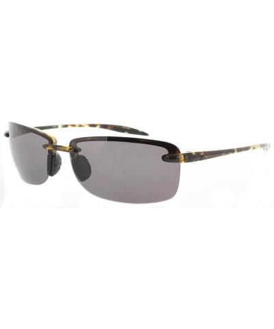 Island Sol TR90 Polarized and Non-Polarized Partial Flex Frame Semi Rimless Sunglasses - Polarized Tortoise - C912EA1LS0L $14...