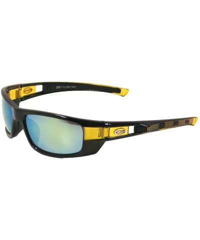 Sport Wrap Cycling Running Fishing Hiking Sunglasses 3142 - Yellow - CH11LF9Q37B $7.25 Wrap