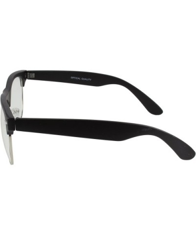 Fashion Half Frame Semi-Rimless Sunglass - Clear Lens - CD18E6MWCH7 $7.81 Semi-rimless