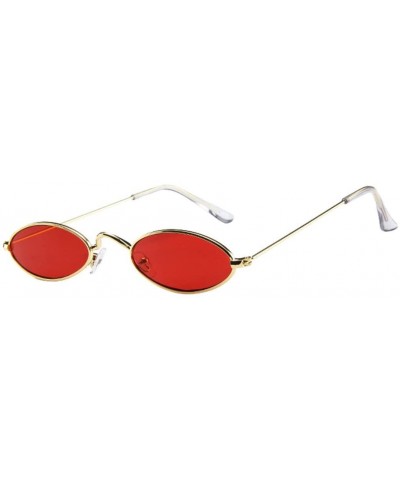 Hot Sale! Fashion Glasses-Mens Womens Retro Small Oval Sunglasses Metal Frame Shades Eyewear (C) - CH18QWH0LML $6.28 Oversized