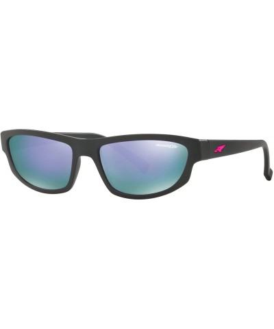 Men's An4260 Lost Boy Rectangular Sunglasses - Matte Black/Grey Mirror Violet - CE18R6LC740 $47.68 Rectangular