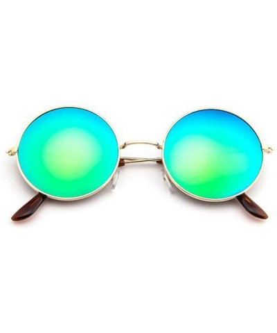 2019 New Classic Round Sunglasses Women Small Vintage Retro Glasses Women Black - Green - CN18YLZAWDA $5.03 Oversized