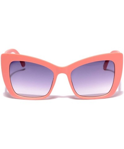 Women's Oval Sunglasses Plastic Frame - Pink - C418WG8D393 $8.62 Semi-rimless
