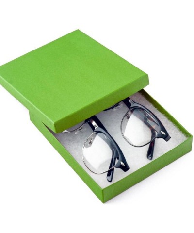 Vintage Sunglasses Half Frame Horned Rim Gift Set for Men Women (Clear-Tortoise/Silver- Clear) - C9185H54872 $11.82 Semi-rimless